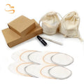 8cm Soft Bamboo Cotton Face Cleansing Pads Set All Skin Types Ecofriendly Makeup Remover Cotton Pads Quantity Wholesale