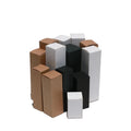Customized Essential Oil Glass Bottle with Brown White Kraft Paper Color Box Recycled Materials Waterproof Cosmetic Packaging