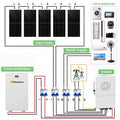 Complete Home Solar System Kit 10kw 12kw 15kw 20kw Hybrid Solar Battery Energy System10kwh 20kwh 30kwh 40kwh Lithium Batteries
