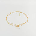 Vintage Women's Real Gold Plated Multiple Drop Pearl Lace Necklace Brass White Pearl Pendant Necklace for Wedding or Gift
