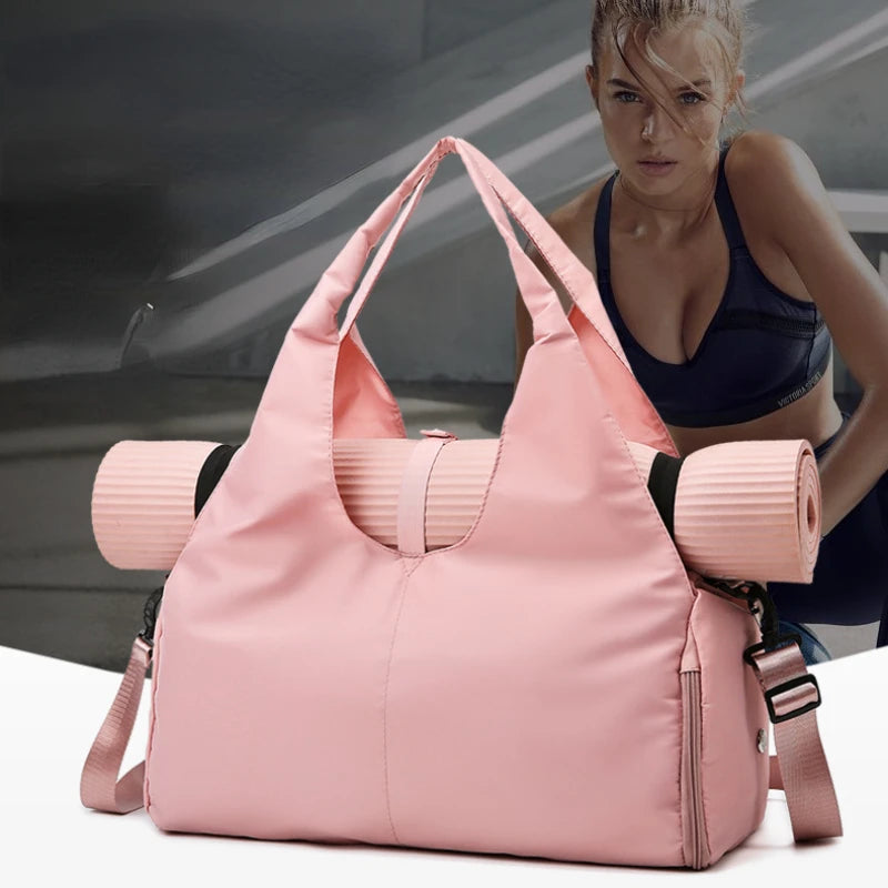 Fashion Women's Yoga Shoulder Bags Gym Bag Wet and Dry Separation Ladies Travel Handbags Large Capacity Female Storage Tote Bag