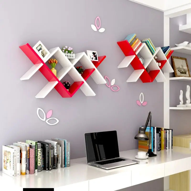 Hexagon Floating Shelves Set 3 Solid Hardwood Construction Honeycomb Shelves Wall Decor Rustic Wood Carton Antique Modern 500pcs