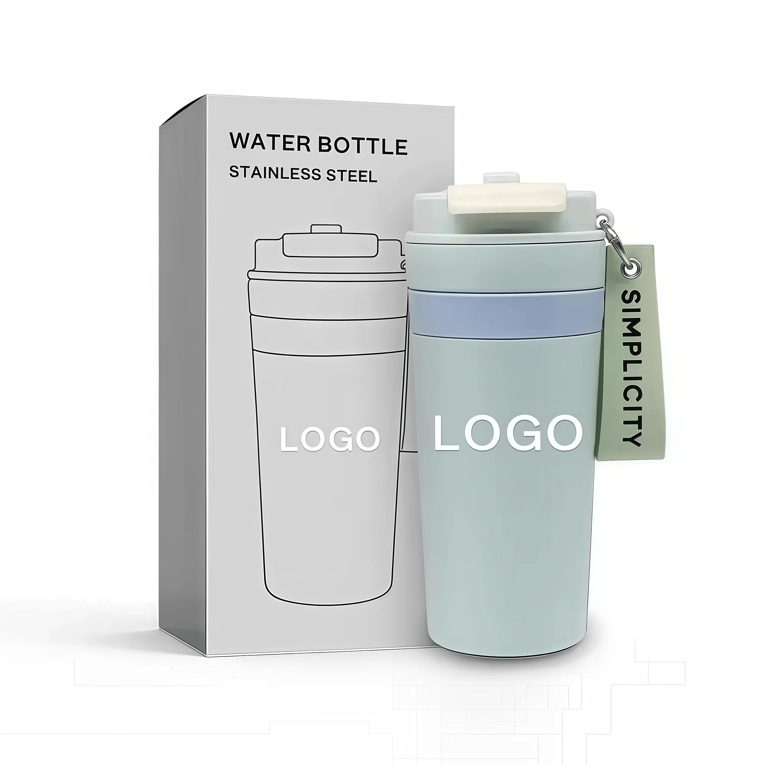Factory's 600ml Double Wall Stainless Steel Insulated Water Bottle Thermal Tumbler for Hot Coffee Tea Adult Travel Mug