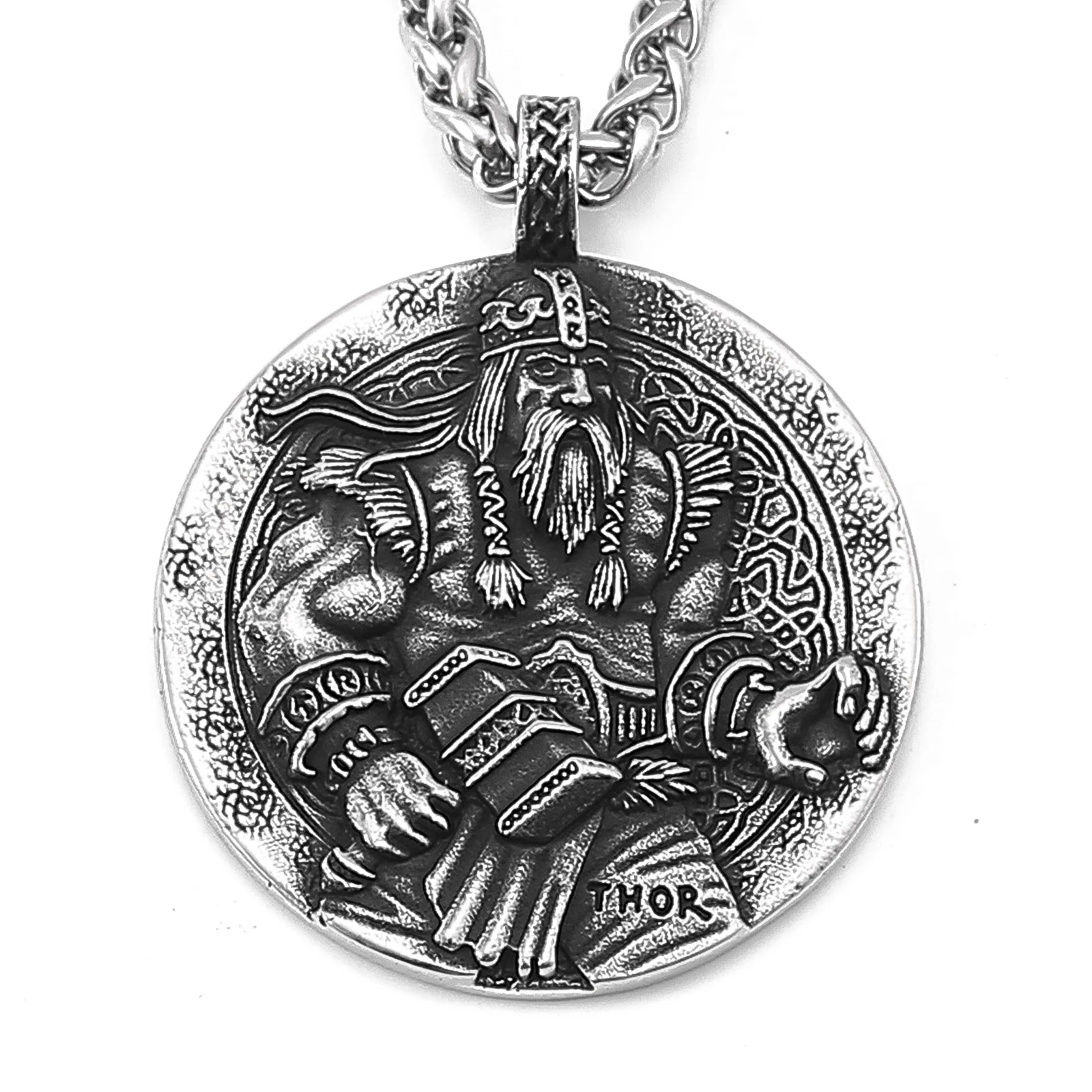 Norse Heritage Jewelry Wholesale Stainless Steel Mens Pendant Necklace Jewlery Viking Thor Necklace Jewelry