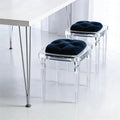 Custom Foldable Acrylic Stool-Minimalist Design for Home Bedroom Dressing Piano Use Warehouse & Hotel Applications