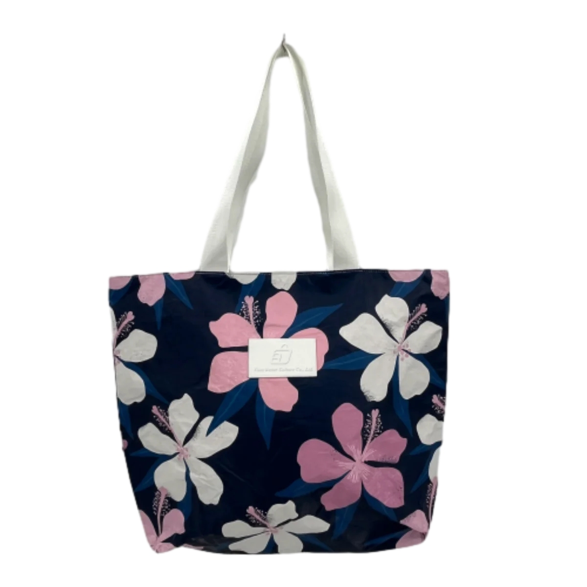 Custom Rubber Label Splash-proof Tyvek Bag for Travel Holiday Summer Zipper Closure Ladies Tote Bag Girl's Tyvek Beach Handbag