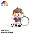 Custom 2d 3d Logo Exotic Soft PVC Rubber Keychains With Metak Keyrings