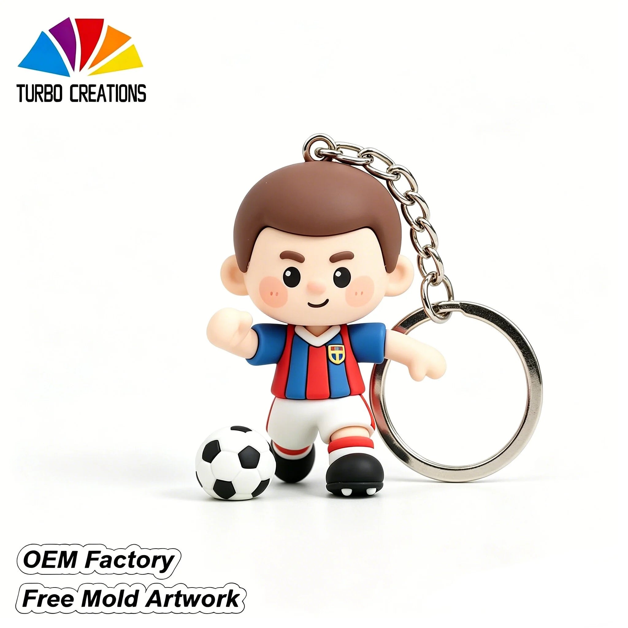 Custom 2d 3d Logo Exotic Soft PVC Rubber Keychains With Metak Keyrings