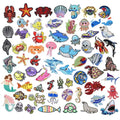 Hot Sale Cute Cartoon Custom Heat Press Iron on Embroidered Ocean World Sea Animal Patches for Boy Clothes
