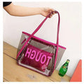Women's Soft Clear Shoulder Bag With Big Capacity Pvc clear Tote Bags
