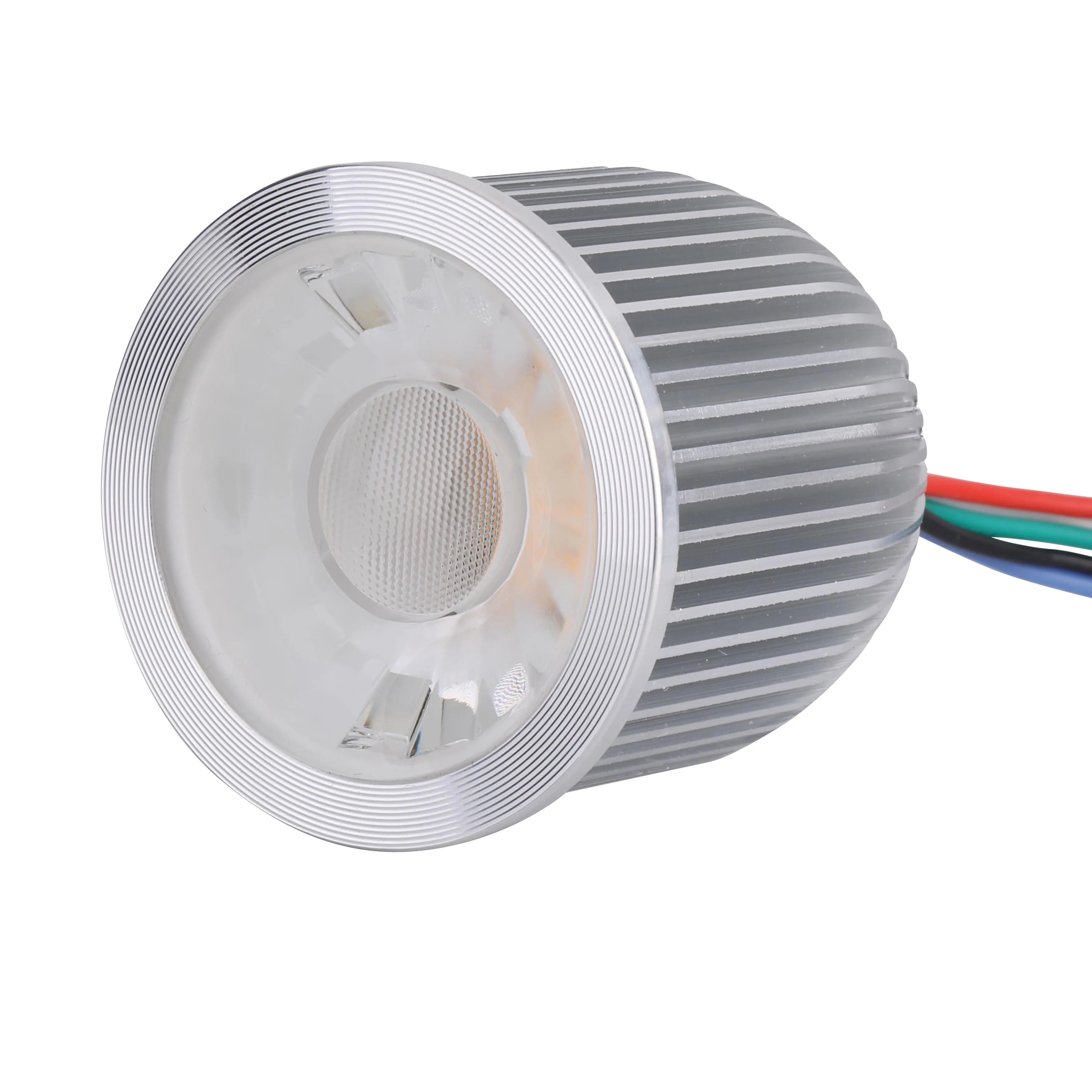 Benory 24V RGBW Mr16 Spot Aluminium Cri95 Led Bulb Dmx KNX Dali Loxone Tree PWM Dimmable Cct 2000k-6000k Tunable White Spotlight