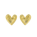 Wholesale Trendy Heart Earrings 925 Sterling Silver Personalised Jewellery 18k Gold Plated Heart Jewelry for Women