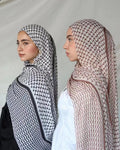 2026 New Palestine Keffiyel Scarf Chiffon Printed Muslim Scarf Women Hijab High Quality Big Hijab Scarves Wholesale