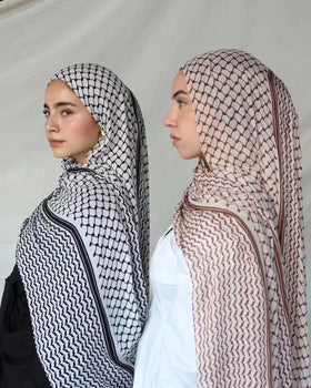 2026 New Palestine Keffiyel Scarf Chiffon Printed Muslim Scarf Women Hijab High Quality Big Hijab Scarves Wholesale