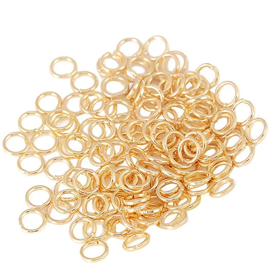 Metal Clad Gold Copper Ring Closed Ring for Earrings Necklace Bracelet Handmade DIY