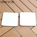 MDFSUB High Quality 90x90mm Glossy White Wooden Eco-Friendly 4mm Thick Custom Sublimation MDF Coasters