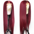 Wholesale Cheap Raw Indian Virgin Natural Straight 99j 150% Density Human Hair Hd Full Transparent Lace Front Human Hair Wigs