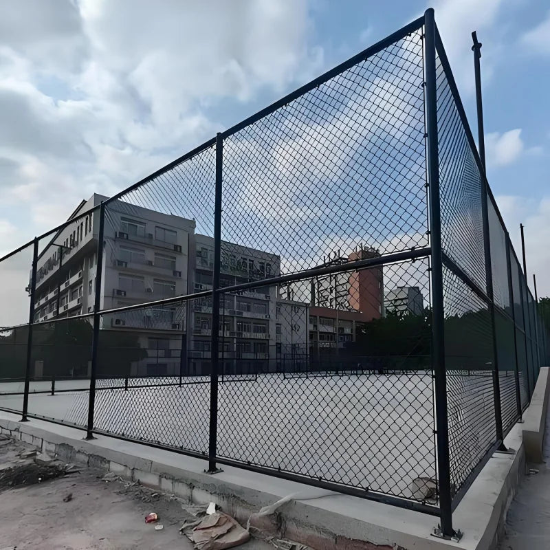 Easily Assembled Pvc Coated Chain Link Fence Tennis Basketball Football Field Chain Link Fence ECO Friendly Diamond Wire Mesh