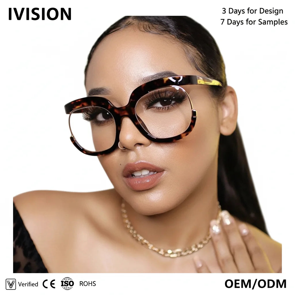 I Vision Owl Eyeglasses Frame New Anti-Blue Light Classic Trend of Europe and the United States Round Frame Model 92104