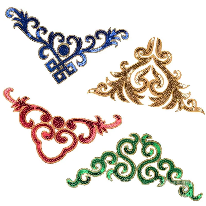 Diy Costume Decorative Accessories Cloud Cloth Stickers Iron-on Clothes Dress Hat Label Embroidery Sequined Applique Patch