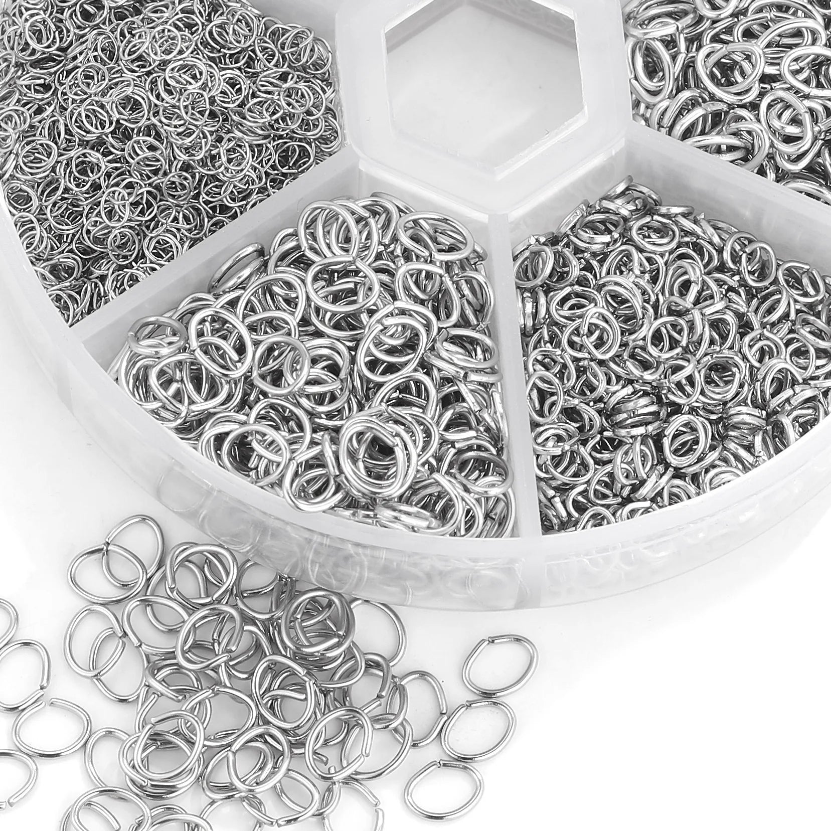 0.4-1.5mm Stainless Steel Jump Rings Split Rings Jewelry Findings Connector Rings for Bracelets and Necklaces DIY