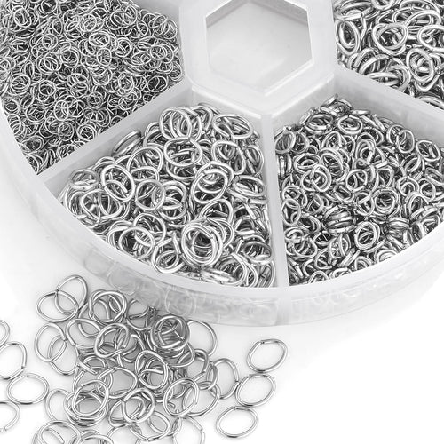 0.4-1.5mm Stainless Steel Jump Rings Split Rings Jewelry Findings Connector Rings for Bracelets and Necklaces DIY