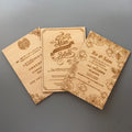 Customizable Shape Engraved Text Wedding Wooden Invitation