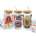 Hot Sale Wholesale Custom Cheap Transfer Printing Sticker Label UV  Cup Wrap Transfers 16 24 OZ Easy Peel UV Cup Wraps