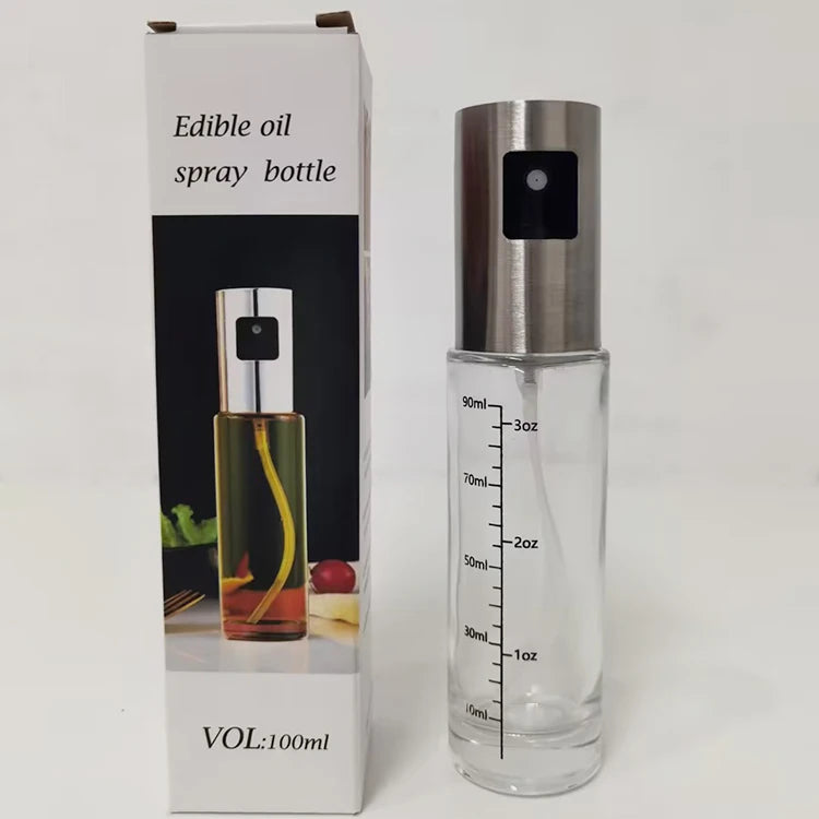 Portable Baking Salad BBQ Glass Olive Oil Dispenser Mist Sprayer 100ml Kitchen Oil Spray Bottle for Cooking Camping