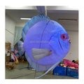 Hanging Inflatable Light Fish Inflatable Blue Diamond Discus Fish for Decoration