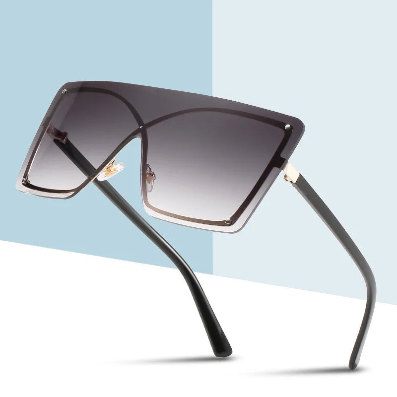New Arrival Hot Sale Luxury Rimless Outdoor Sunglasses 2022 Fashion Oversize Men Women Sunglasses