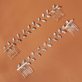 Miallo Handmade Copper Wire Double Comb Hair Vines Women Metal Rhinestone Bridal Wedding Hair Accessories