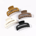 Factory Wholesale French Hair Clip Claw Solid Color Frosted Shark Clip Matte Hollow Crescent Moon Hair Claw