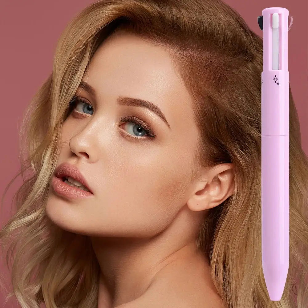 Touch up 4 in 1 Waterproof Mineral Gel Makeup Pen with 4 Colors for Eyebrow Highlighter Lipliner & Eyeliner