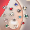 Lan Guang Wholesale Alloy Rhinestones Button Crystal Color Flower Shank Buttons Patches Appliques Sew-On Flatback High Grade