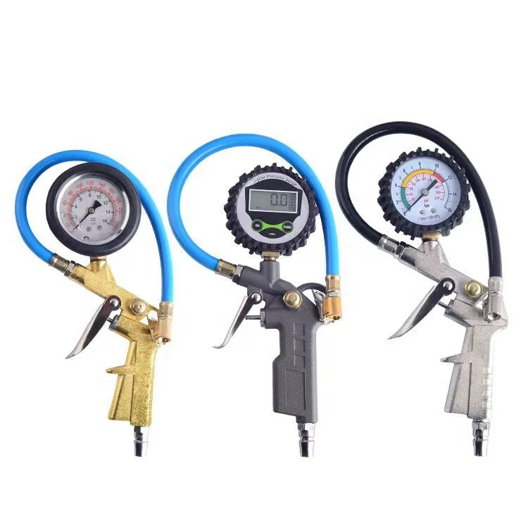 Industrial-Grade 0-16bar/0-220psi Mechanical Dial Air Pressure Inflator Gauge for Cars Motorcycles Customizable OEM Inflated