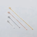 925 Sterling Silver Removable Extension Chain with Spring Clasp for Necklace Bracelet Anklet Making