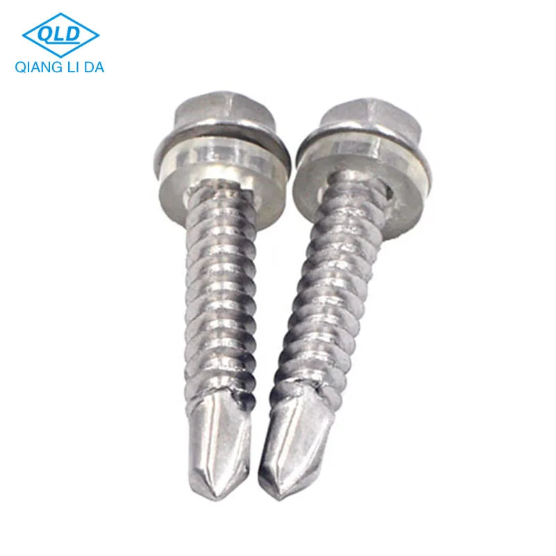 Hot Sale Customized Self-Drilling Tapping Screws DIN Standard Metric Factory Direct with Wear-Resistant Stainless Steel Hex Head