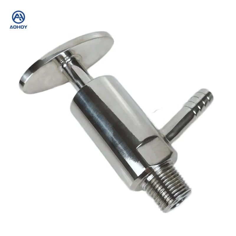 Aohoy Food Grade Stainless Steel 304 316 Sanitary Manual Check Male Thread Cock Beer Sample Valve Defoamer MegaBDM
