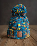 Winter Hiking Beanie Laserable Leatherette Blank Beanie Hat Colourful Warm Winter Beanie Hat for Women