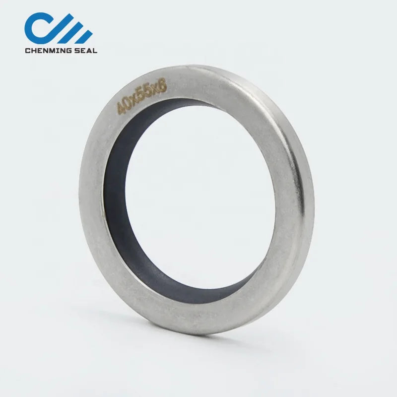 Ceimin 40*55*8 PTFE Lip Oil Seal with Stainless Steel Housing Single/Dual Lip Screw Air Compressor Spare Parts 1.5MPa