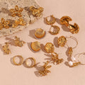 Dreamshow Jewelry Set Gold Plated Earrings Set Fresh Water Pearl Stainless Steel Women Jewelry