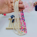 Gold-Plated High Quality Natural Pearl Colorful Soft Clay Bohemian Baroque Pearl Children's Anniversary Necklace Jewelry Trend