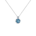 Heart of the Sea S925 Sterling Silver Necklace Fashion Versatile Clavicle Chain Crystal Pendant Lover Gift Women Necklace