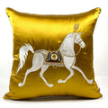 Modern Simple New Chinese Orange Stallion Embroidered Horse Pillow Cover Luxurious Light Cushion for Home Use