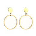 New Fashion Jewelry Sterling Silver Stainless Steel Big Circle Round Hoop Earrings