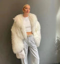 QC23056 Hot Selling New Mongolian Lamb Fur Cropped Jacket