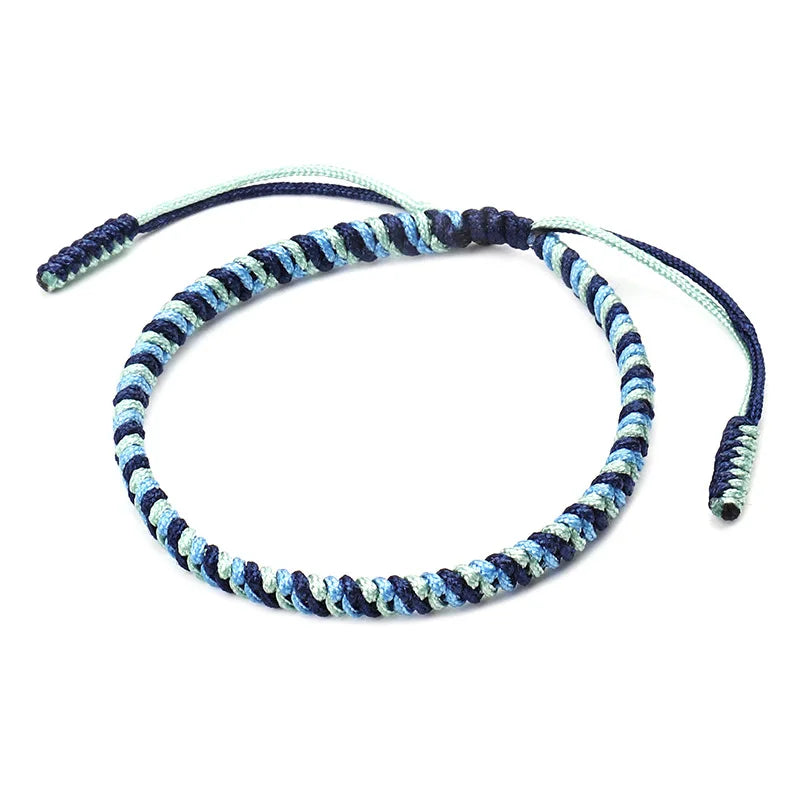Hand Made Boho Jewelry 3 Colors Charm String Adjustable Woven Friendship Knot Braided Bracelet