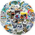 50 Pcs Waterproof Bass Fishing Vinyl Stickers PVC for Outdoor Water Sports Water Bottle Laptop Skateboard Bike Car Decorations