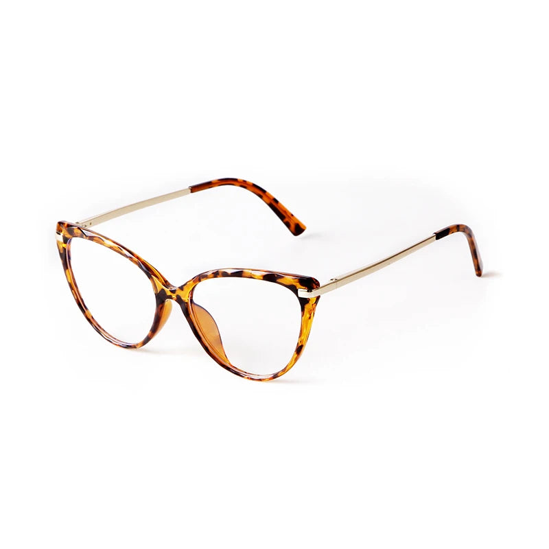 PSTY4127D Spring Hinge Metal Optical Blue Light Block Eyeglasses Cat Eye Anti-blue Light Glasses